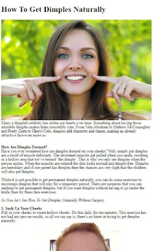 How to Get Dimples Naturally Screenshot 1