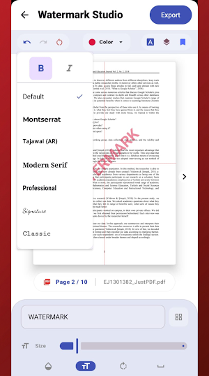 JustPDF: Text Watermark Screenshot 3