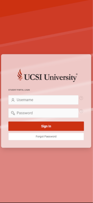 UCSI Portal Screenshot 0