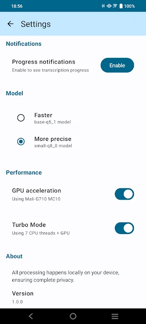 VoiceSkip - Speech to Text Screenshot 1