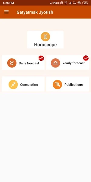 Gatyatmak Jyotish : Astrology App Screenshot 0