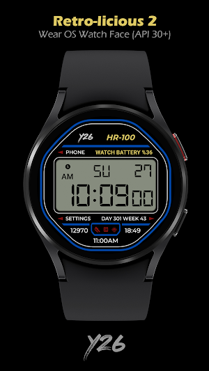 Y26 Retro-licious 2 Watch Face Screenshot 0