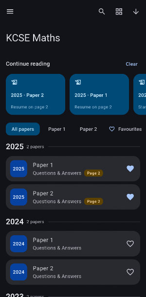 KCSE Maths Past Papers 2025 Screenshot 3