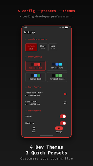 Pomodoro Timer – Terminal Screenshot 1
