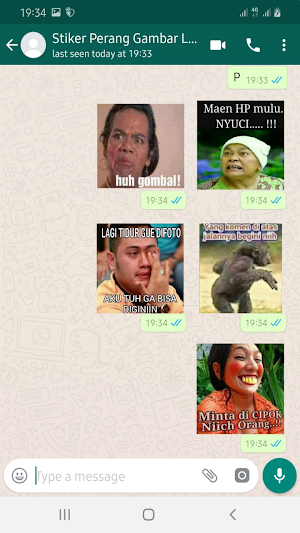 Stiker Perang Gambar Lucu WAStickerApps Screenshot 1