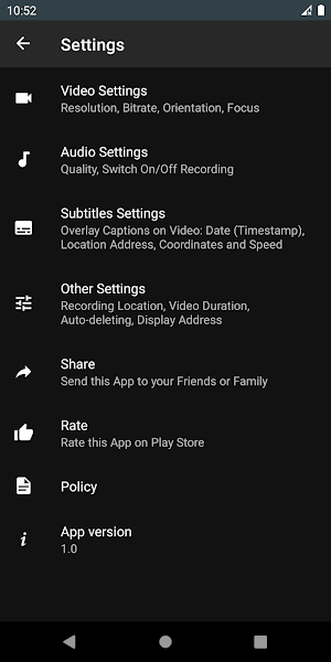 Droid Dashcam - Driving video recorder, BlackBox Screenshot 3