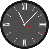 Roman Noir Watch Face