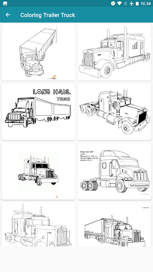 Trailer Truck Coloring Pages Screenshot 0