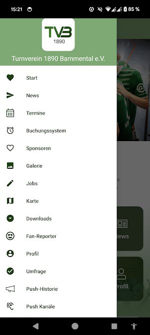 Turnverein 1890 Bammental e.V. Screenshot 2
