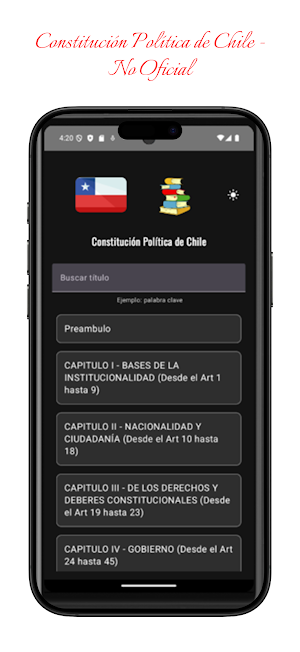 Constitución Política de Chile Screenshot 2
