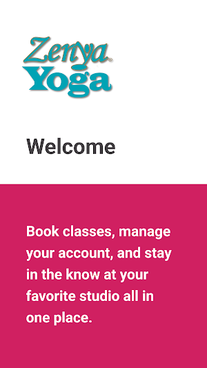 Zenya Yoga Studio App Screenshot 1
