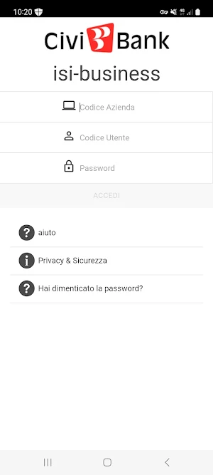 ISI-business CiviBank Screenshot 0