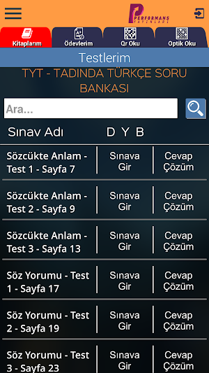 Performans Yayınları Öğrenci Screenshot 1