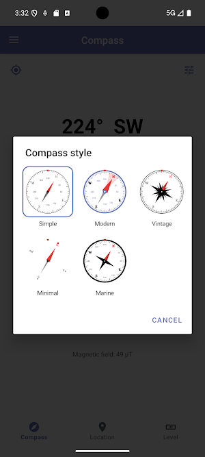 Compass, GPS & Spirit Level Screenshot 1