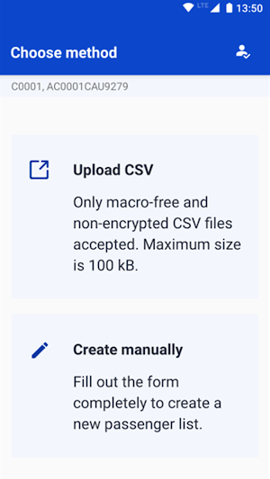 EU Carrier Interface Screenshot 1