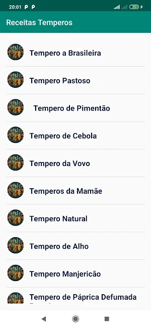Receitas De Temperos |Caseiro Screenshot 1