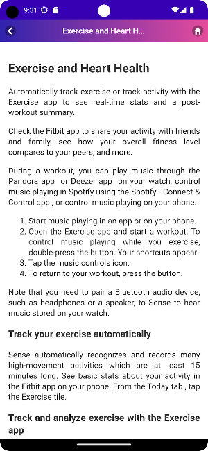 User Guide for Fitbit Sense Screenshot 0