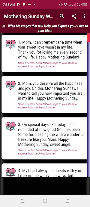 Mothering Sunday Wishes Screenshot 3