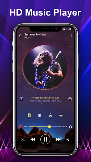 Music Player with equalizer and trendy design Screenshot 0