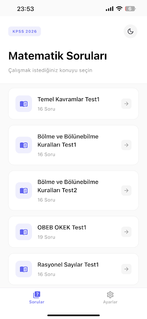 KPSS Matematik Sorular 2026 Screenshot 0