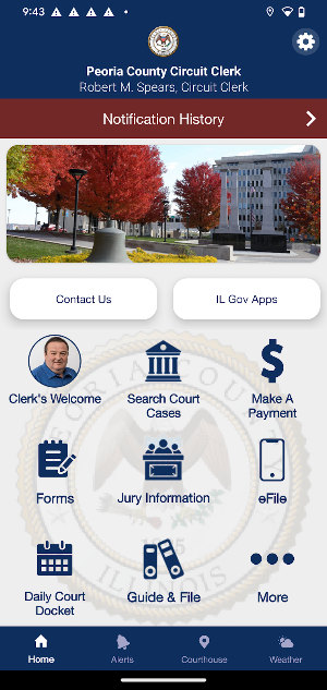 Peoria County Circuit Clerk Screenshot 0