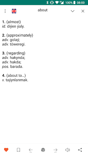 English-turkmen and Turkmen-english dictionary Screenshot 2