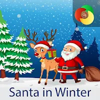 Santa in Winter | Live Wallpaper | Xperia Theme
