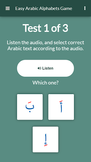 Easy Arabic Alphabets Game Screenshot 2