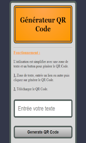Générateur QR Code Screenshot 1
