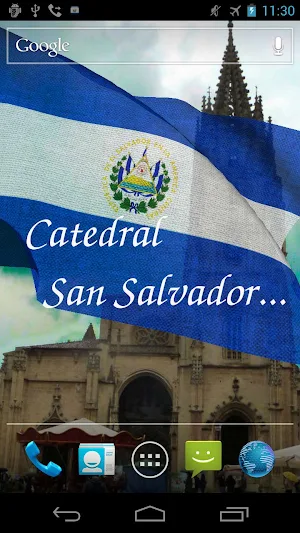 El Salvador Flag Live Wallpaper Screenshot 1