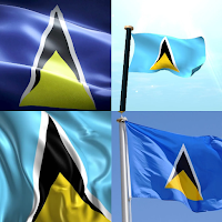 Saint Lucia Flag Wallpaper: Fl