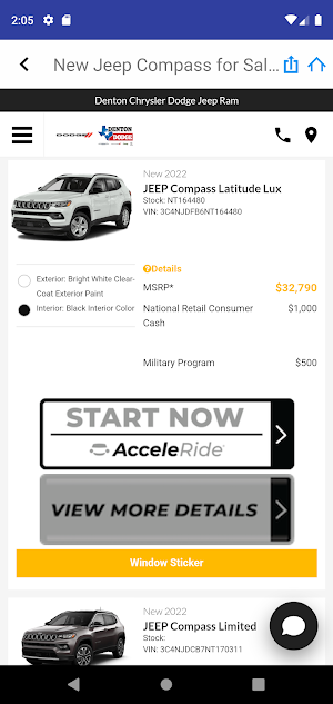 Denton Chrysler Dodge Jeep RAM Screenshot 3