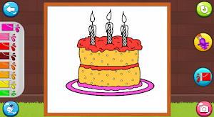 birthday cake coloring book Screenshot 2