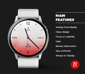 Pinky Analog Pro Watch Face Screenshot 1