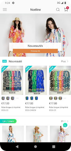 Noéline : wholesale B2B Screenshot 1