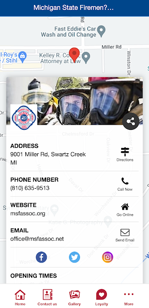 Michigan State Firemen's Assoc Screenshot 1