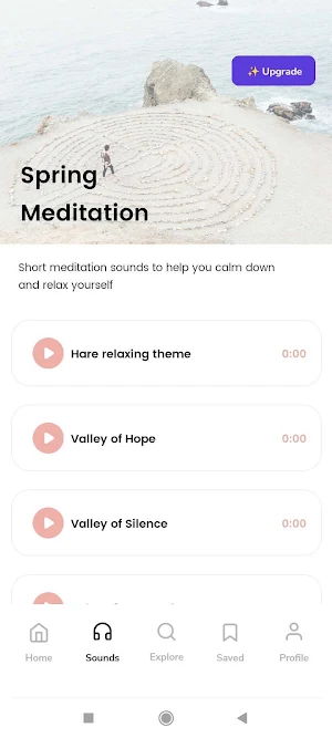 Bravo use case: Meditation Screenshot 1