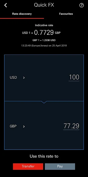 HSBC Expat FX Screenshot 1