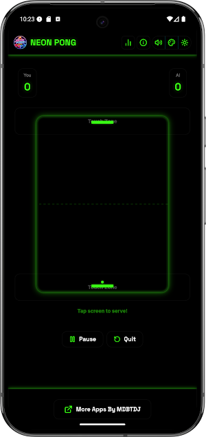 Neon Pong Master Offline Play Screenshot 2