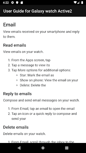 User Guide for Galaxy Watch Active 2 Screenshot 2