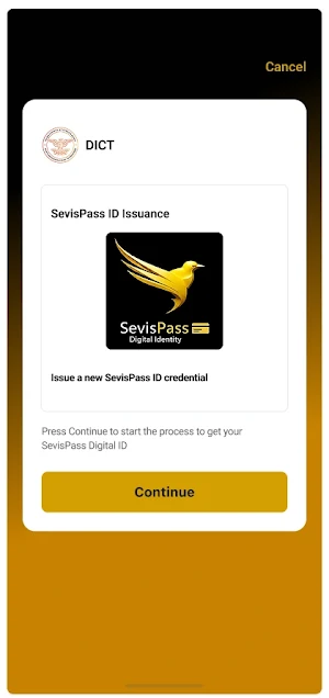 Sevis Wallet Screenshot 1