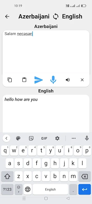 Azerbaijani English Translator Screenshot 1