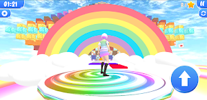 Rainbow block obby anime girl Screenshot 2