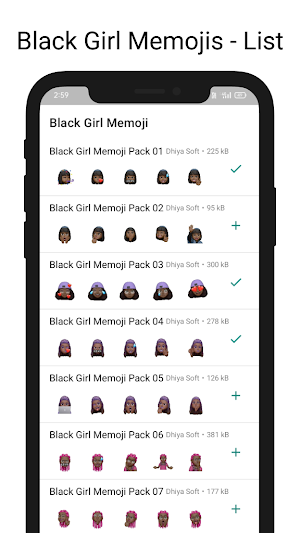 Black Girl Memoji Screenshot 0