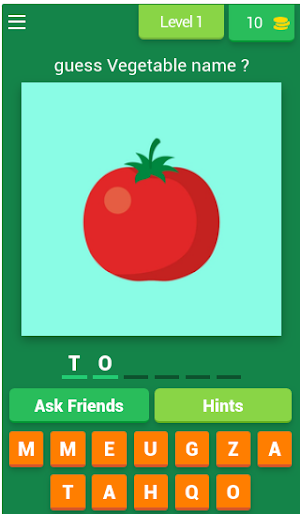 Quiz Fruits & Veggies names Screenshot 0