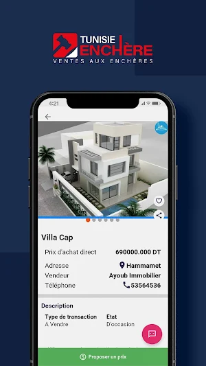 Tunisie enchère Screenshot 3