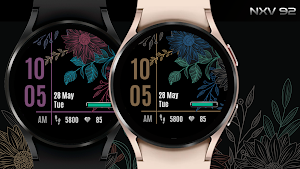 NXV92 Flora Elegant Watch Face Screenshot 2
