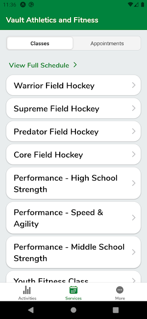 Vault Athletics and Fitness Screenshot 2