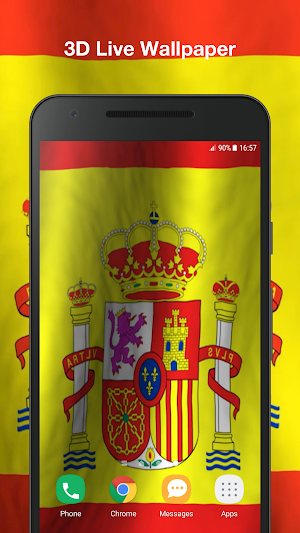 3D Spain Flag Live Wallpaper Screenshot 3