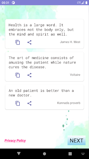 HealthCare Quotes - Daily Screenshot 1